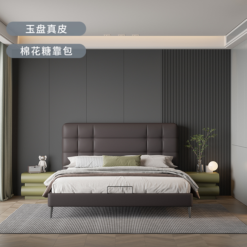 掌上明珠秋季新品15sc06308皮艺软床