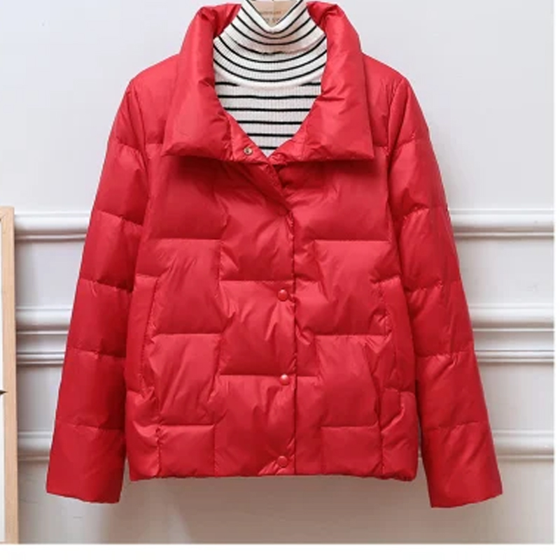 统狮女士时尚羽绒服C44 件 XL 红色