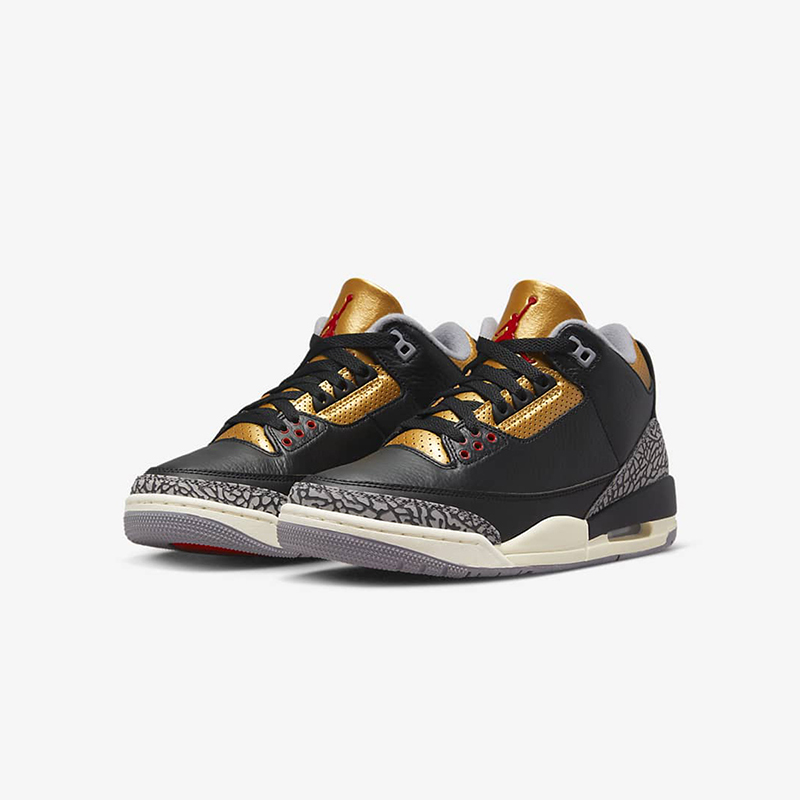 nike耐克女鞋airjordan3retro黑金水泥复刻篮球鞋ck9246067