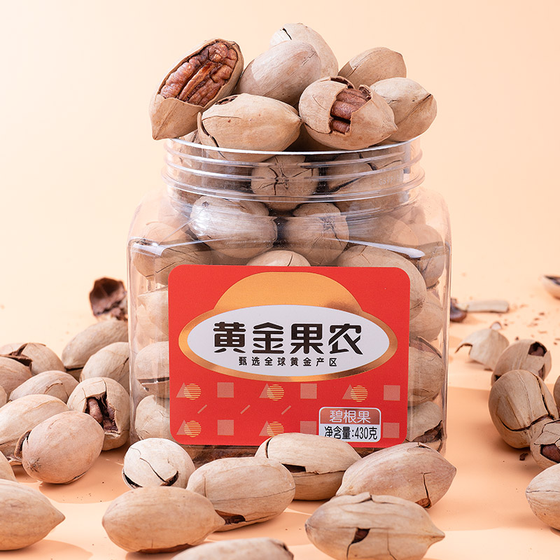 黄金果农碧根果430克罐装坚果零食美味健康天然营养 原味 430g