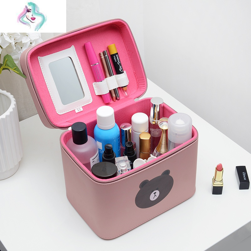 化妆箱网红大小号便携大容量少女心可爱家用寝室化妆包