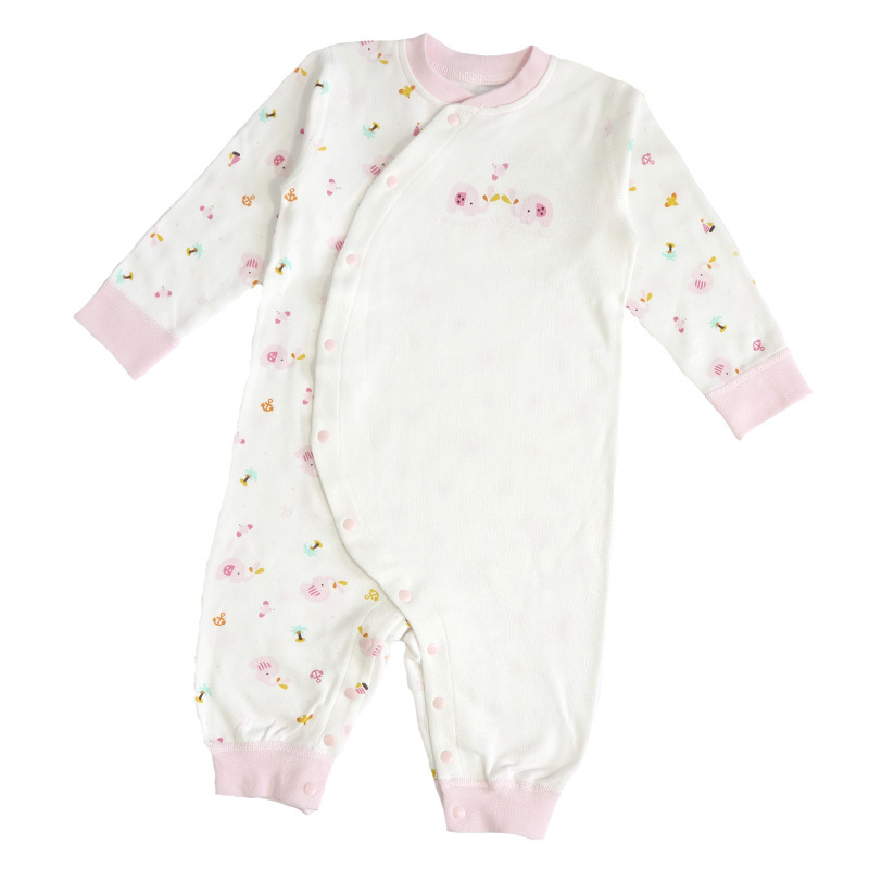 安笛贝乐童装婴幼儿通用婴儿连体衣 斜襟开扣款 宝宝春夏哈衣 50%棉50%莫代尔衣服爬服66-80cm