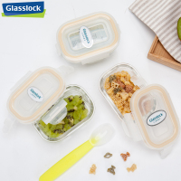 三光云彩(GLASSLOCK)钢化玻璃保鲜盒150ml*3韩国进口加厚耐摔婴儿辅食盒迷你辅食碗加厚耐摔耐高温宝宝碗小号