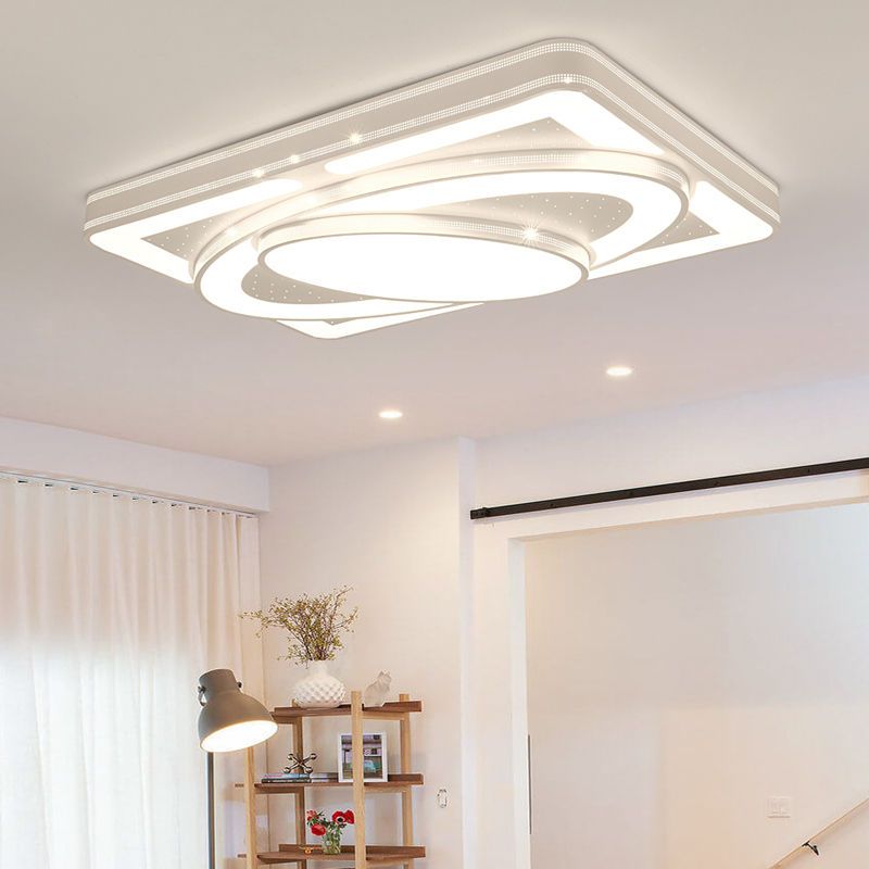 客厅灯长方形现代简约大气家用房间卧室灯创意书房灯led吸顶灯具