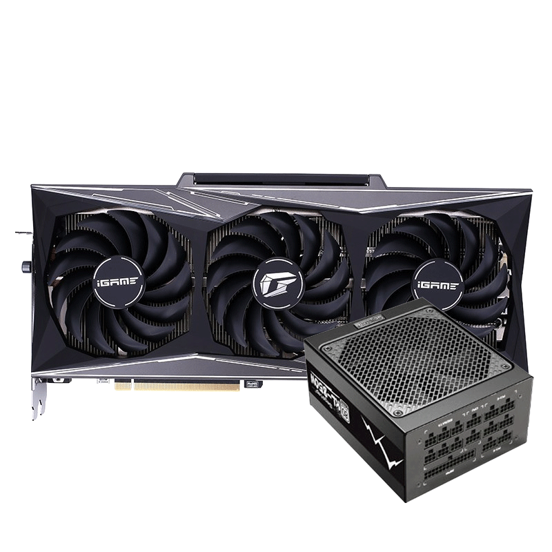 七彩虹iGame GeForce RTX 3070 Vulcan OC LHR+鑫谷额定850W 昆仑KL-850W电源 显卡套装