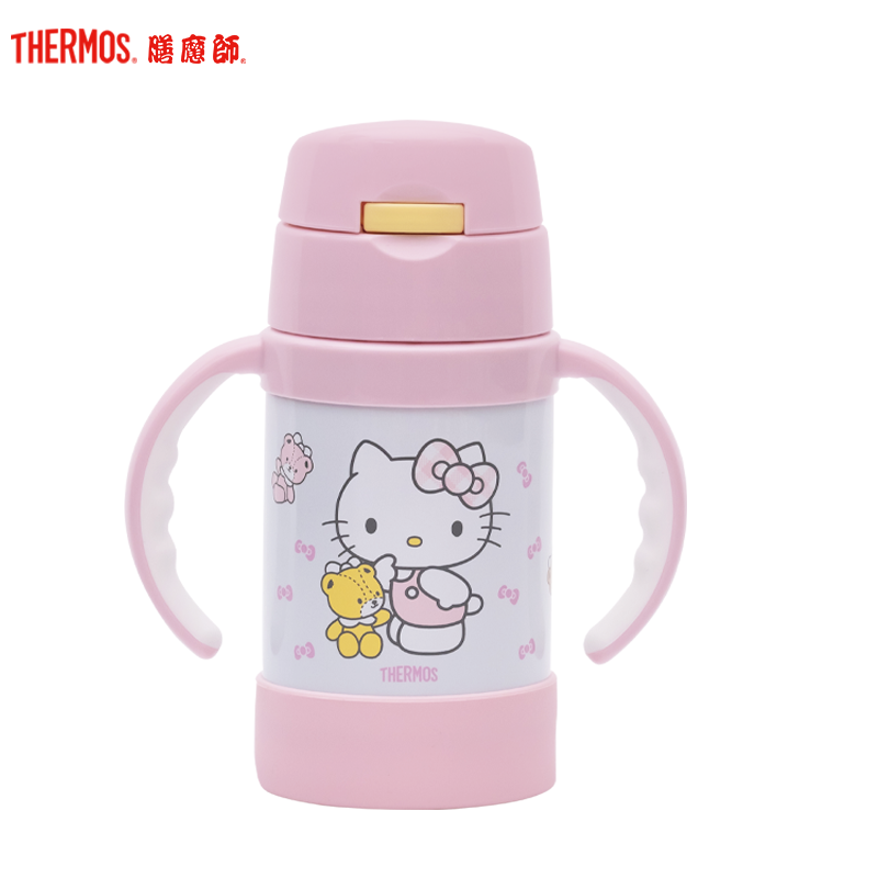 膳魔师（THERMOS） 儿童保温杯FEC-283S宝宝吸管杯带手柄防漏水杯保温杯280ml