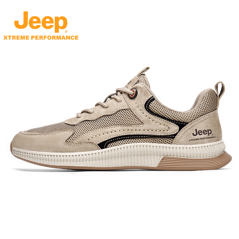 Jeep/吉普夏季新款防滑耐磨登山鞋男士低帮减震运动鞋户外休闲鞋