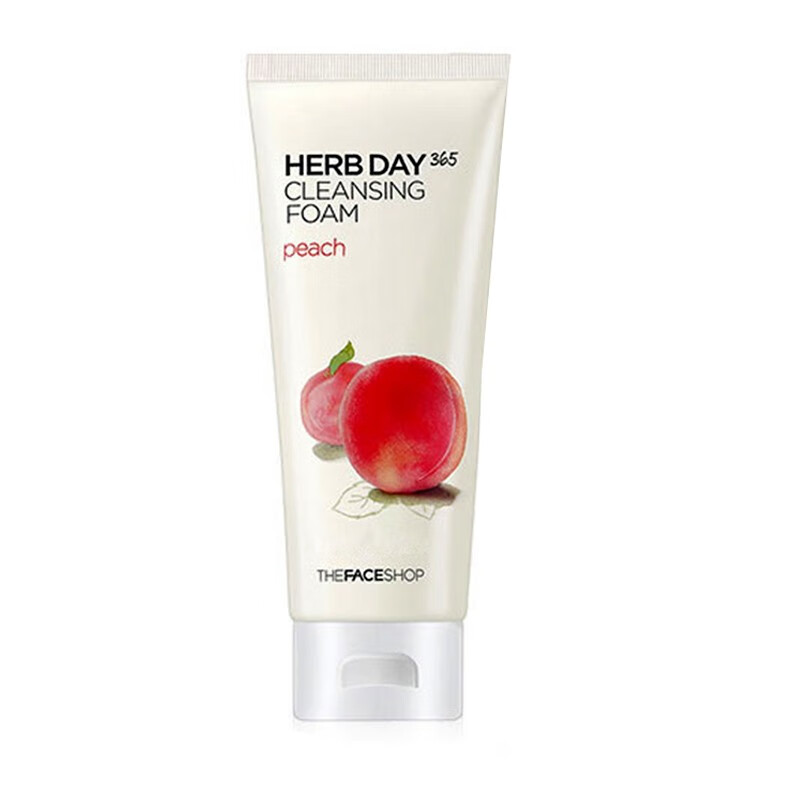 菲诗小铺(The Face Shop) 草本洗面奶清洁泡沫洁面乳洁面膏 水蜜桃洗面奶170g(水润柔滑)