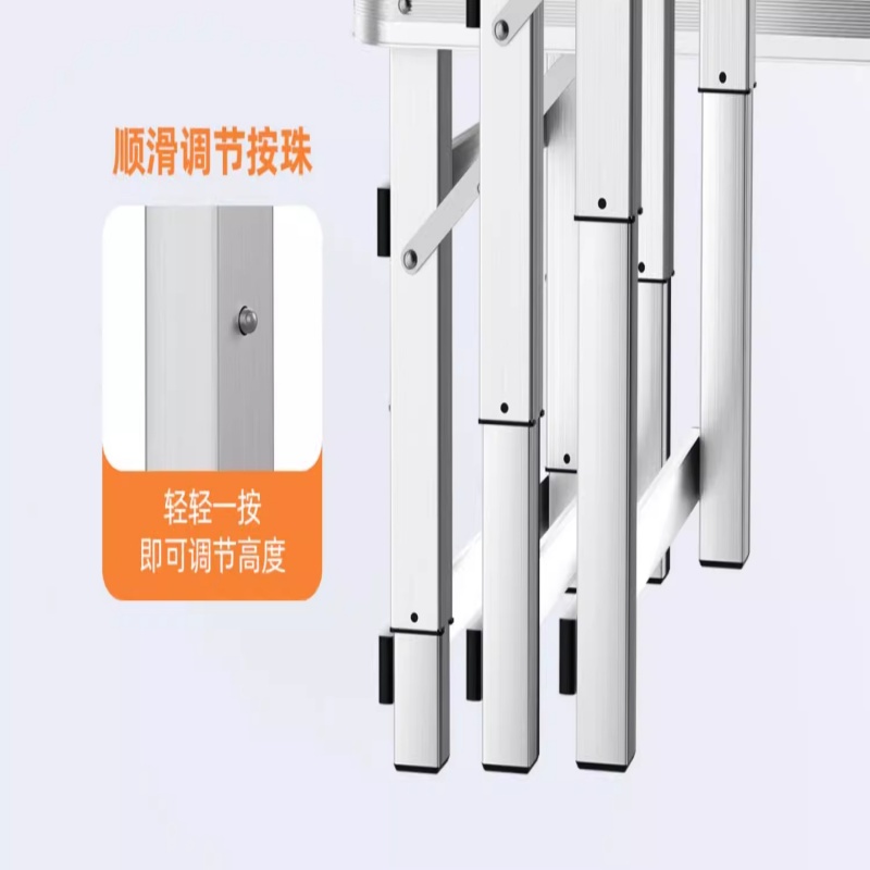 悦兴诚户外桌 120cm蓝色+2布凳 组高清大图