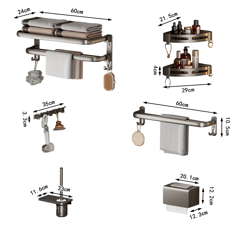 豫龙都浴室置物架六件套高清大图