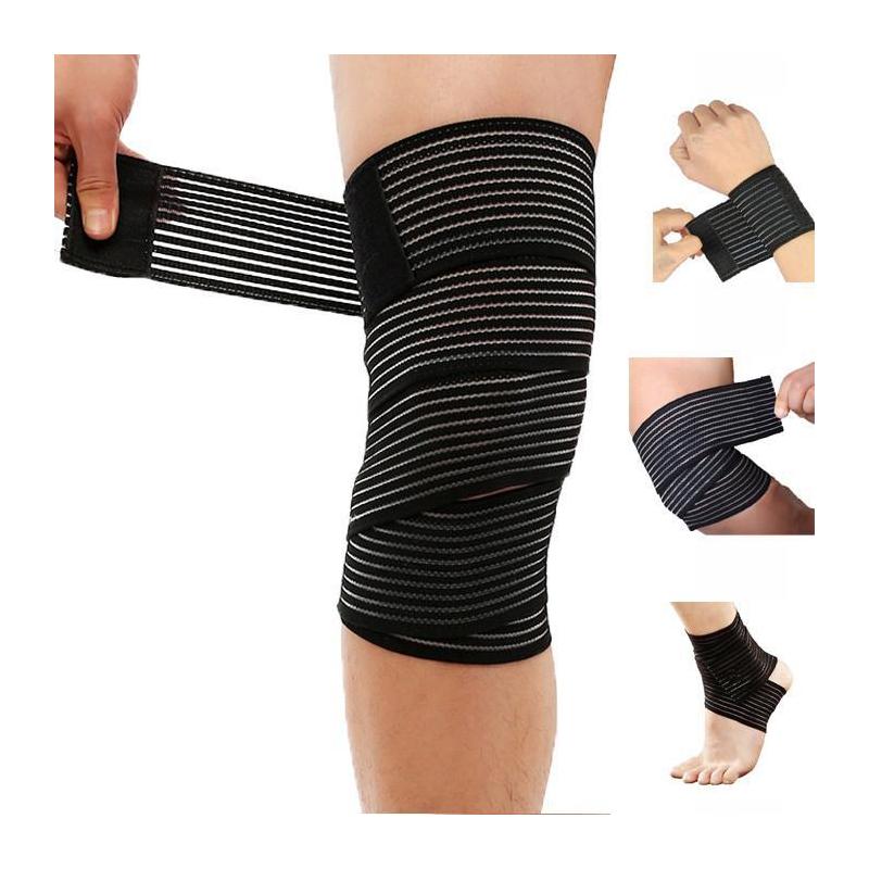 知鹿运动护具一只装缠绕弹力自粘加压运动绷带护腕膝肘踝腰小腿防扭伤