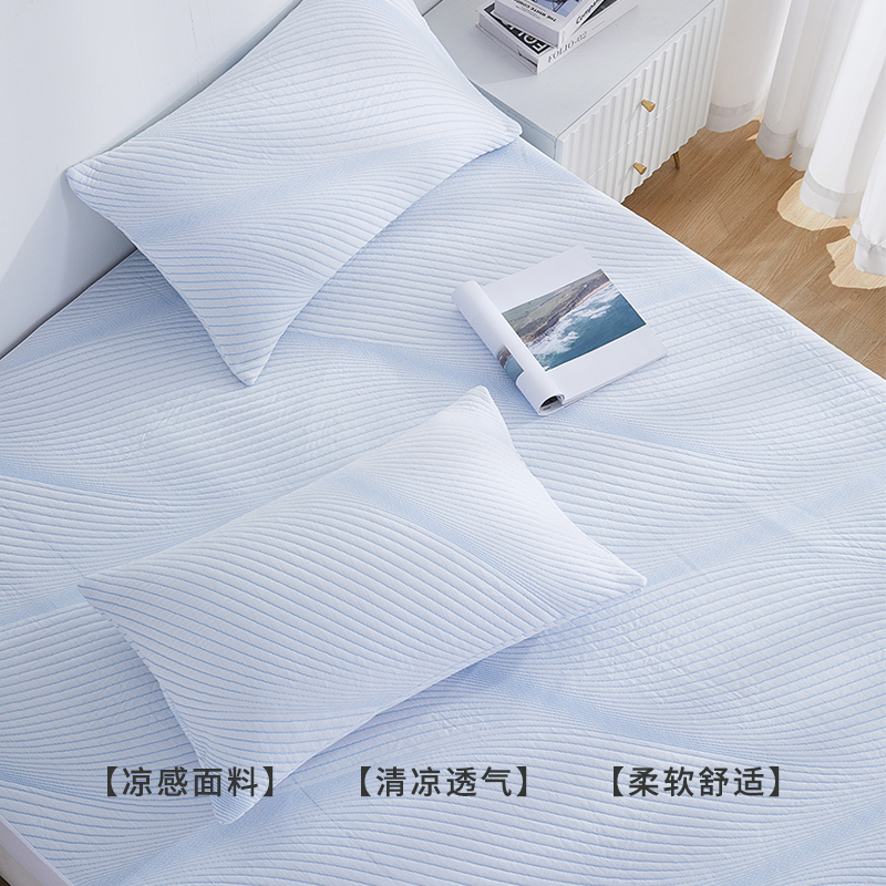 LA MAISON DE SASHA 凉感床罩三件套超柔丝滑面料亲肤裸睡家用床单枕套高清大图