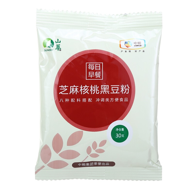山萃 中粮 冲饮谷物 五谷营养粉 芝麻核桃黑豆粉 630g/盒