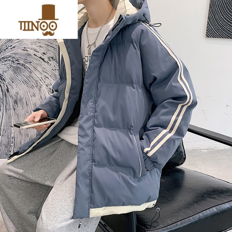 YANXU冬季羽绒服棉服男士外套新款宽松情侣棉袄潮牌保暖连帽加厚棉衣高清大图