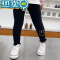 绿彩虹光女童一体绒内搭裤加绒加厚黑色修身花边秋冬季女宝宝幼儿园长裤子