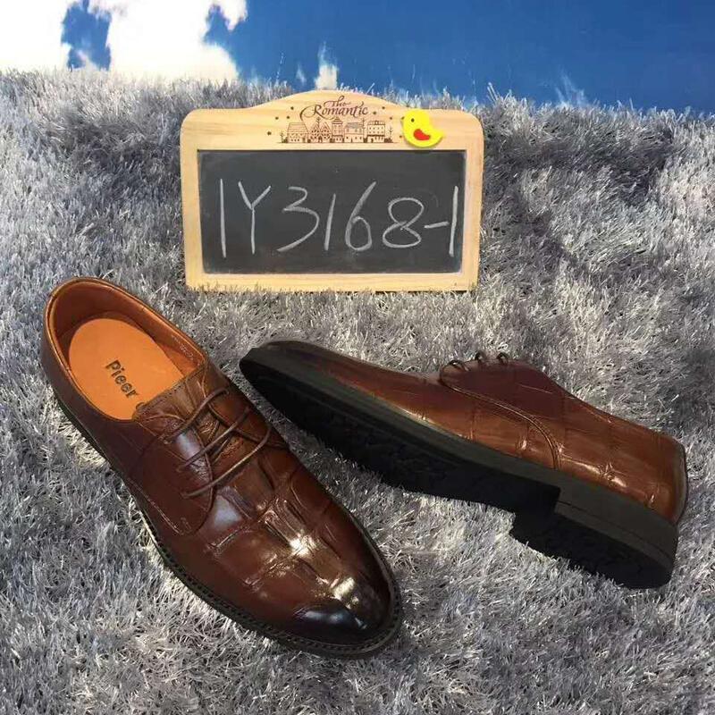 皮尔查理皮鞋男商务休闲皮鞋带跟皮鞋系带皮鞋男皮鞋
