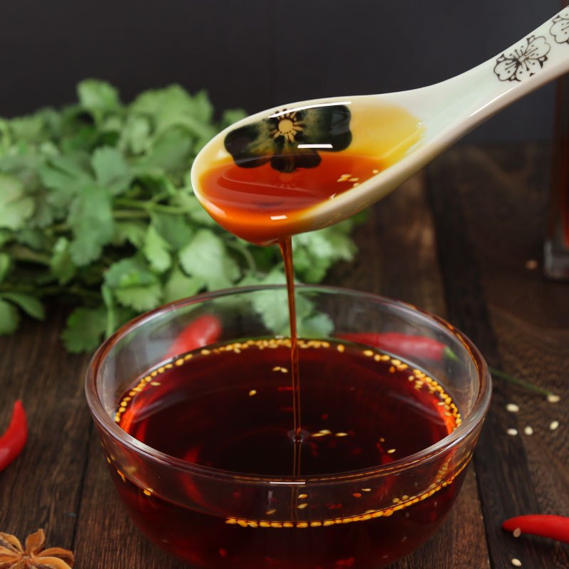 爱蜀味四川特产红油辣椒油川味香辣油红油248ml拌凉菜酸辣粉用调料