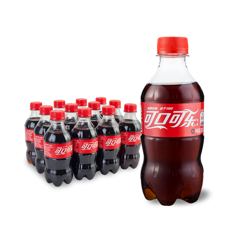 可口可乐 Coca-Cola 汽水饮料 碳酸饮料 300ML*12瓶整箱装