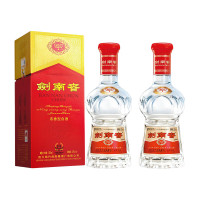 剑南春 水晶剑 52度 500ml *2瓶 浓香型白酒(含双支礼袋)