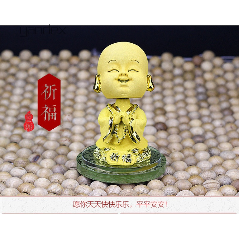 适用于可爱汽车摆件圣诞节绒沙金摇头汽车香水座汽车内饰创意摆件