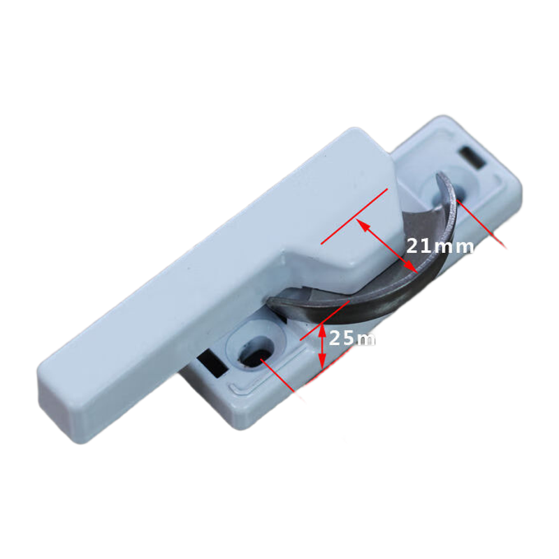 鸣固 铝合金门窗方柄月牙锁 右[孔距42-48mm]1号钩 TS267841950