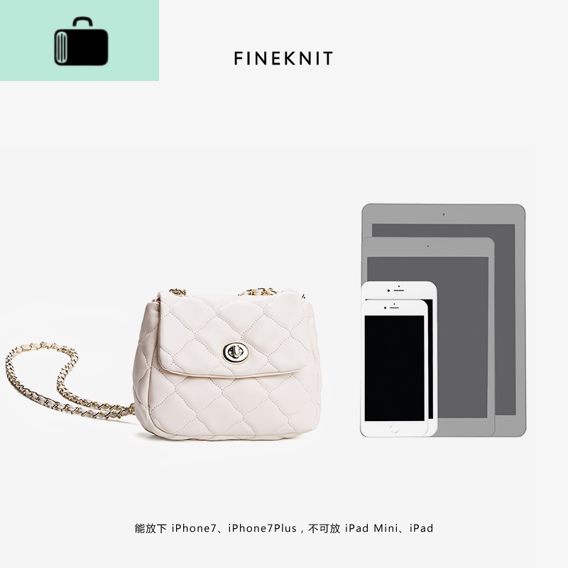 2020夏新款菱格链条时尚云朵包单肩斜挎小包女NEWLAKE高清大图