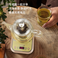 新功SEKO 喷淋智能电茶炉 醒茶煮茶器一体高硼硅玻璃茶具套装 N20香槟色