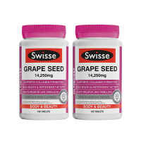 2瓶装 Swisse 葡萄籽 高浓度 花青素精华提取物 葡萄籽片180×2 原花青素OPC 新西兰直邮