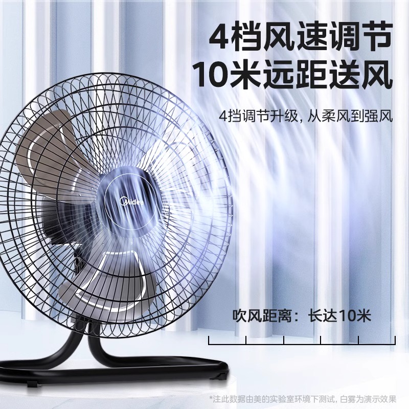 美的趴地扇工业风扇工厂家用地风扇高清大图