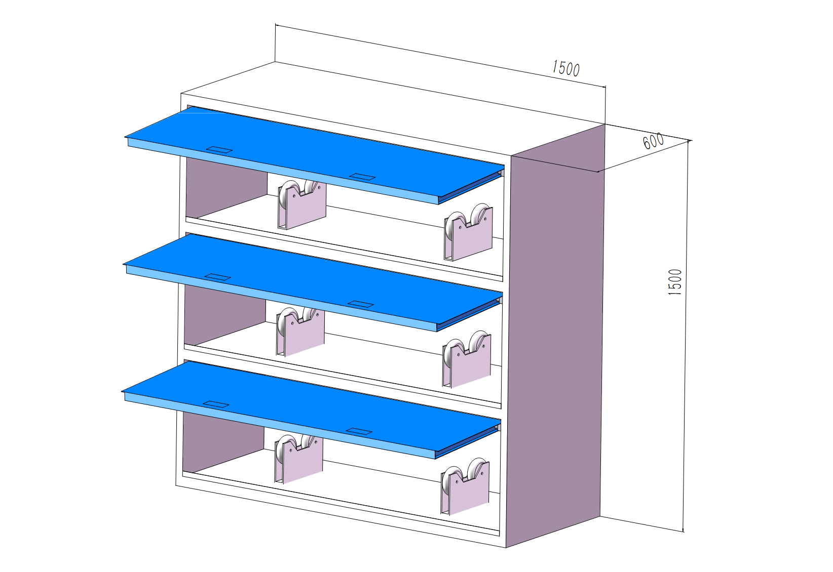 晨以橙 工具柜 1500*600*1500mm 台高清大图