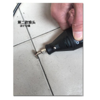 闪电客美缝剂施工工具全套电动清缝工具美缝专用清缝器真瓷胶施工 黑色开缝器+配件1套