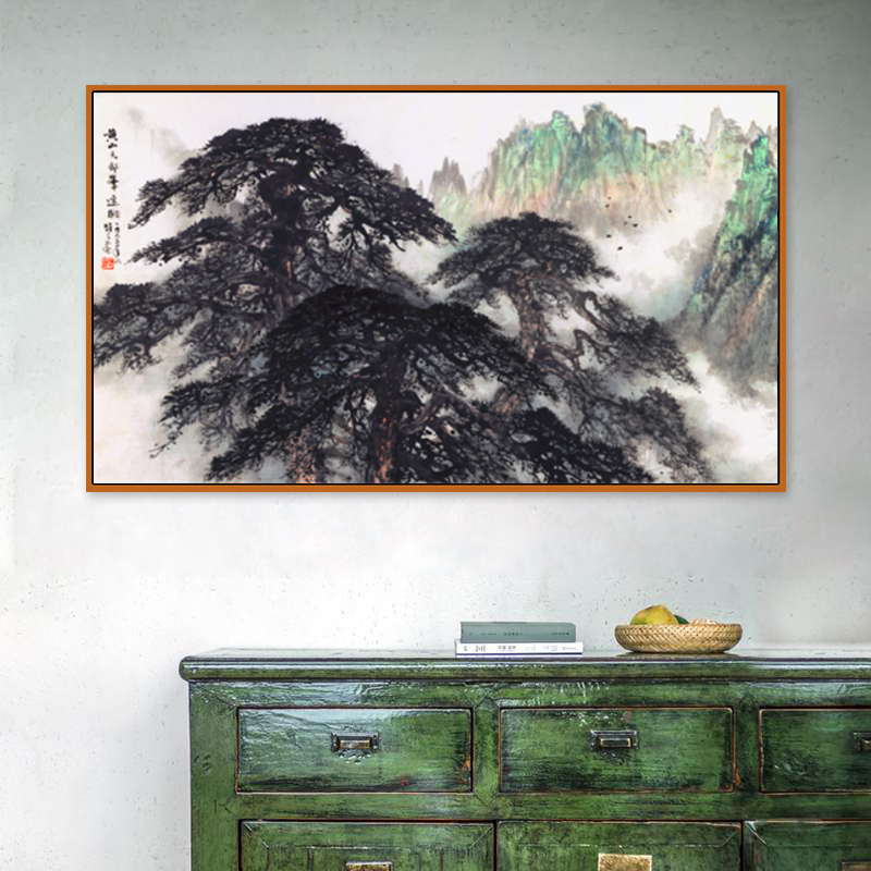 墙壁挂画 XTL868 黎雄才水墨壁画背景墙装饰 140*80cm (10幅起订)