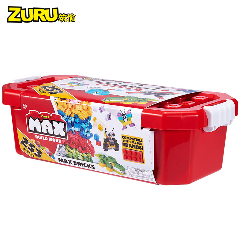 ZURU MAX创意系列早教拼插积木小颗粒拼装积木儿童玩具男女孩 8346[内含253颗粒积木]