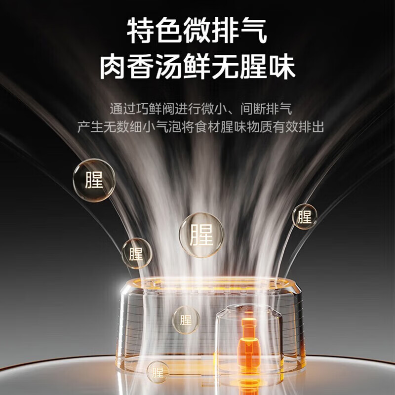 美的电压力锅可开盖加热双胆高压锅大容量压力煲全自动家用智能预约 浅灰色 5L 深汤双胆 MY-C555高清大图