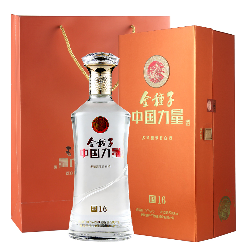 金种子 中国力量国16 40度 500ml 盒装 多粮馥禾香 白酒