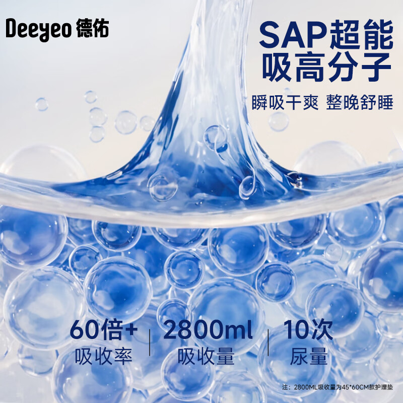 德佑婴儿一次性隔尿垫46片33*45cm护理垫不可洗尿垫姨妈垫金装M号46片高清大图