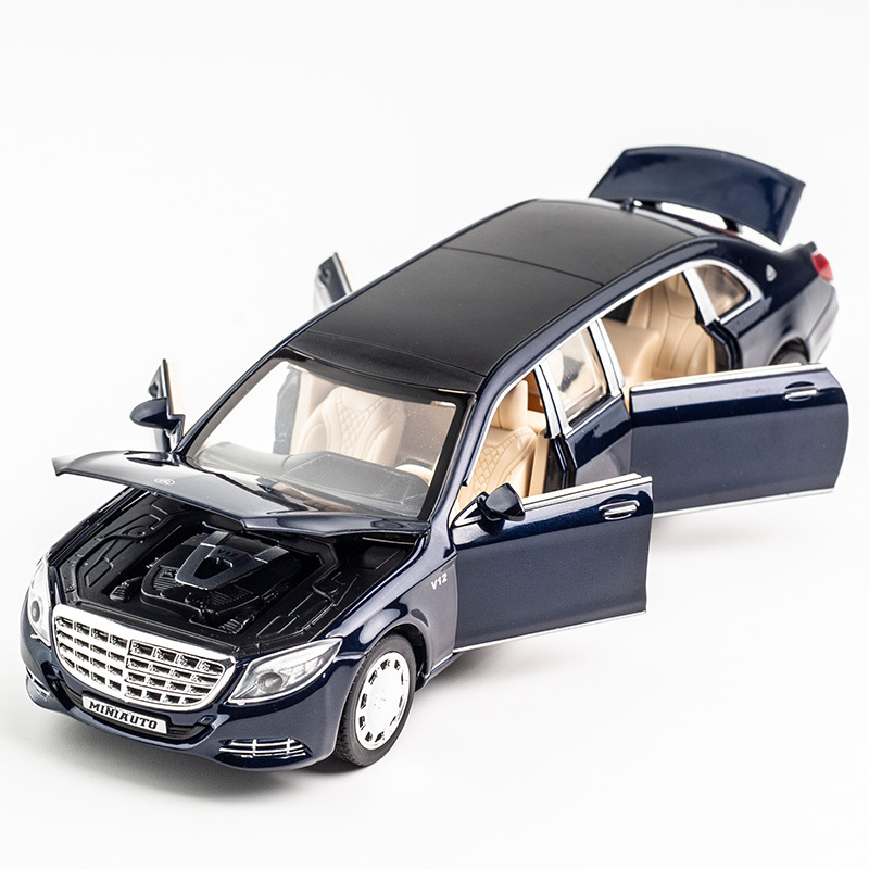 裸车 迈巴赫合金车模 建元1:32六开门仿真汽车模型男孩儿童回力玩具车