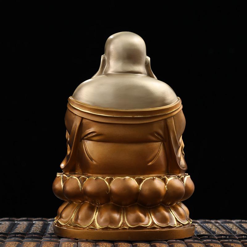 家柏饰(CORATED)铜弥勒佛大肚笑佛像摆件工艺品客厅玄关位家居供奉高清大图