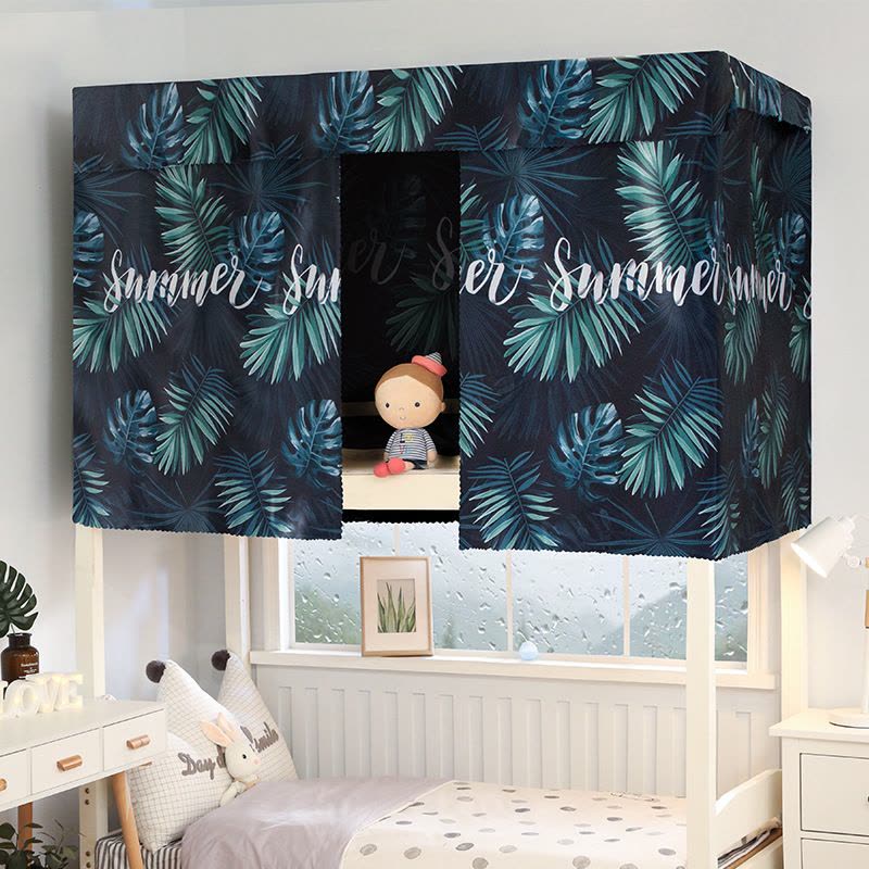 大学生加厚床帘 大学女寝室上铺下铺宿舍遮光布 简约物理遮光帘图片