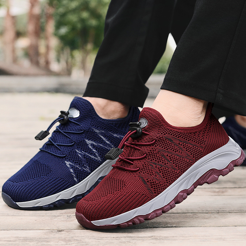 正品正品知 足力健 身老人鞋夏季透气运动鞋男中老年软底妈妈鞋防滑