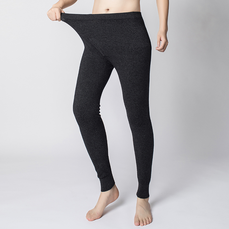 新款男女山羊绒裤男女士无缝羊毛加厚保暖打底羊绒裤男式打底裤纯羊毛裤男士纯羊毛裤男女羊绒裤加厚高腰保女士冬打底秋裤大码高清大图