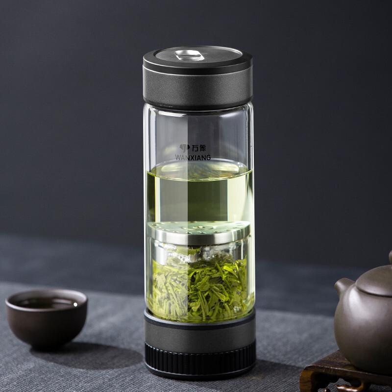 万象茶水分离杯单层玻璃泡茶杯U258L