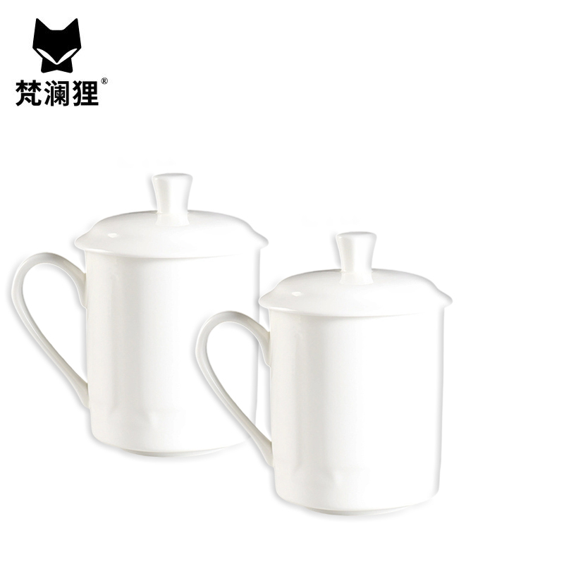 梵澜狸陶瓷杯带盖 I74 个