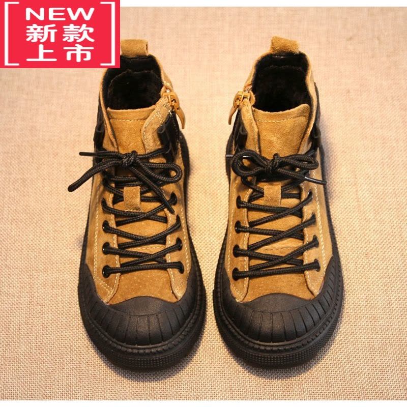 可莉允男童马丁靴2022新款秋季儿童鞋子男秋冬季二棉鞋女童靴子加绒图片