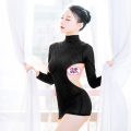 欲之诱惑 透明情趣睡裙 女性感包裙裙 夜店免脱制服套装 紧身露背超短裙丁字裤 情趣内衣套装挑逗短裙 丝黑白网格露_925 默认尺寸 丝黑白网格露背包臀裙