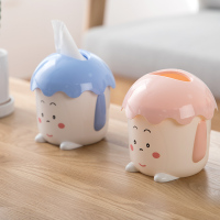 茶花(CHAHUA)塑料卡通手纸筒0922抽取式抽纸筒纸巾筒抽纸盒纸巾盒可爱卷纸筒餐巾纸盒 颜色随机