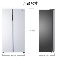 Haier海尔冰箱 对开门风冷无霜双变频净味超薄家用528升大容量节能静音对开门双门电冰箱白色新品BCD-528WDPF