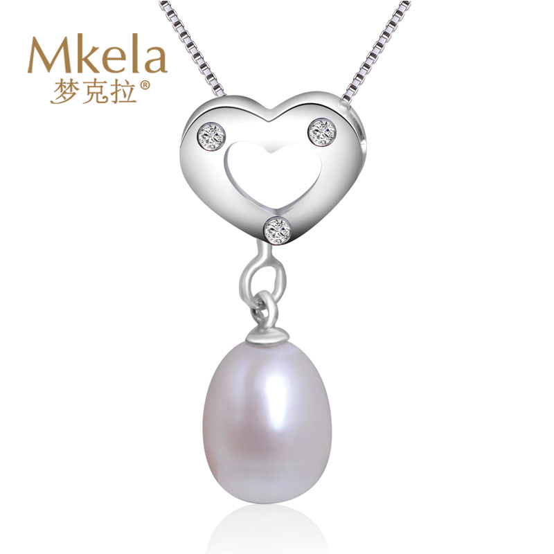 梦克拉 Mkela 淡水珍珠一体项链 心悦 淡水珍珠 米形 项链 珍珠