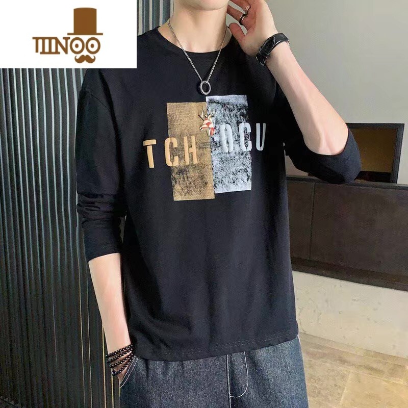 YANXU男士长袖冰丝打底小衫秋衣夏季薄款工地干活便宜防晒外穿t恤高清大图