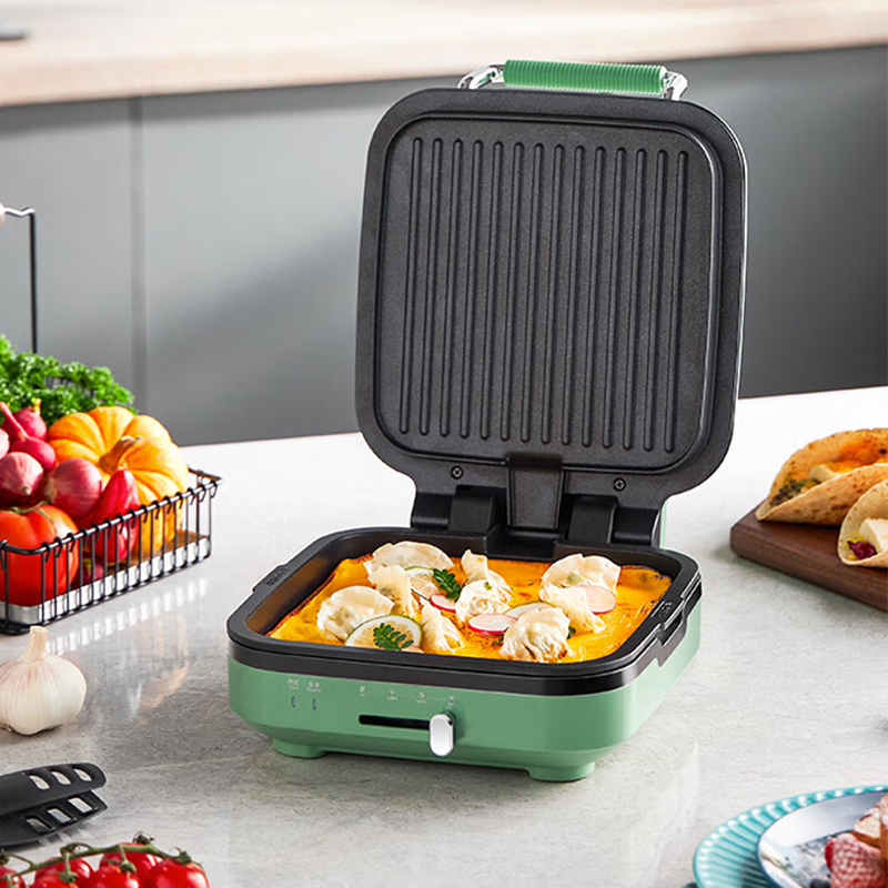 摩飞电器 MR8600 双面加热电饼铛 清新绿高清大图